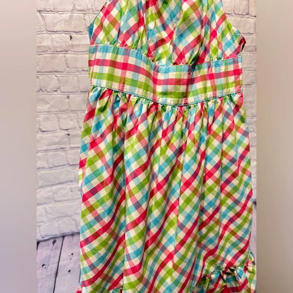Gymboree size 9 Girl Plaid Ice Cream Sun Dress Spring Summer